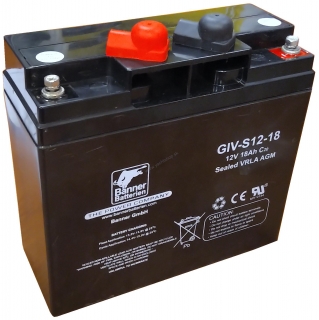 BANNER Batéria AGM GIV-S12-18, 12 V, 18 AH