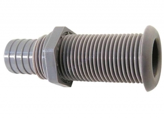 MTM Vypúšťací otvor s hadicovým výstupom plastový šedý 22,7 mm / 100 mm