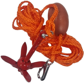 ALLROUNDMARIN Kotva 0,7 kg červená s bójkou, karabínou a lanom - set
