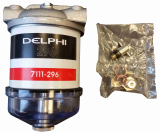 DELPHI Palivový (benzínový a naftový) filter s držiakom HDF296