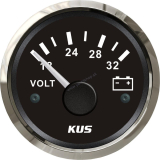 KUS Voltmeter 18-32 V čierny 52 mm