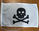 Vlajka - pirátska biela 20 x 30 cm 