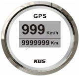 KUS GPS Tachometer - Rýchlomer 12/24 V, 52 mm, biely