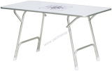 OSCULATI Obdĺžnikový skladací palubný stôl s podstavcom 130 x 73 cm