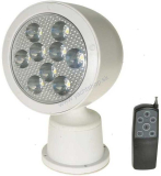 AAA Vyhľadávací LED reflektor s diaľkovým ovládaním kruhový