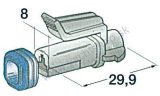 OSCULATI Plastový vodotesný konektor samica 1 pól - 5 ks