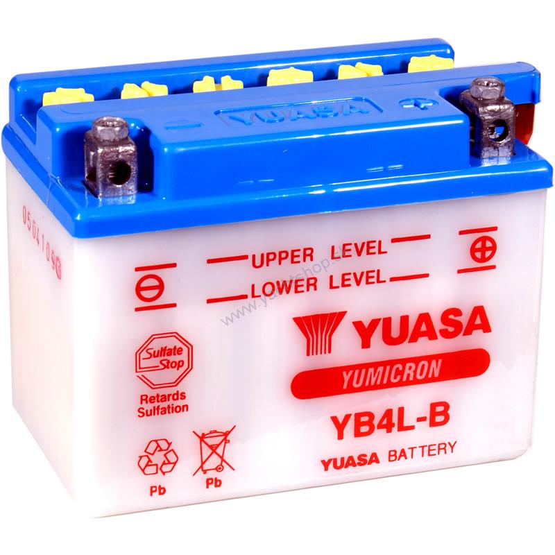 YUASA Motobatéria (originál) YB4L-B, 12V, 4 Ah, 56 A
