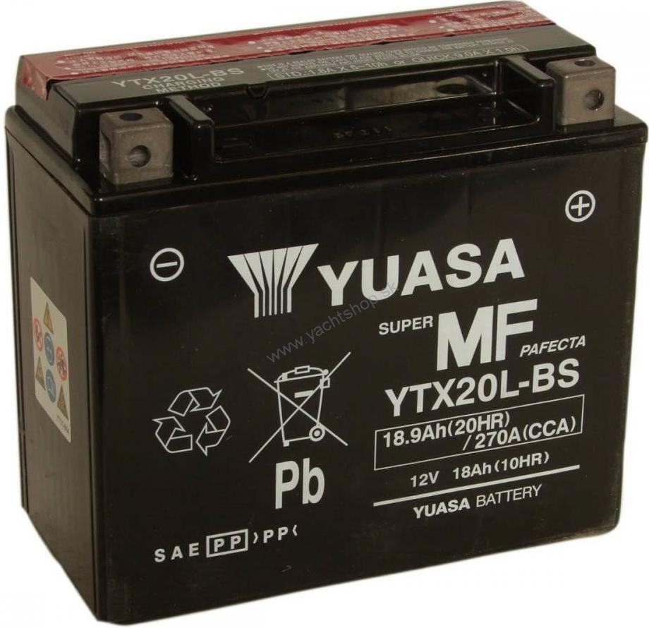 YUASA Motobatéria (originál) YTX20L-BS, 12V, 18 Ah, 210 A