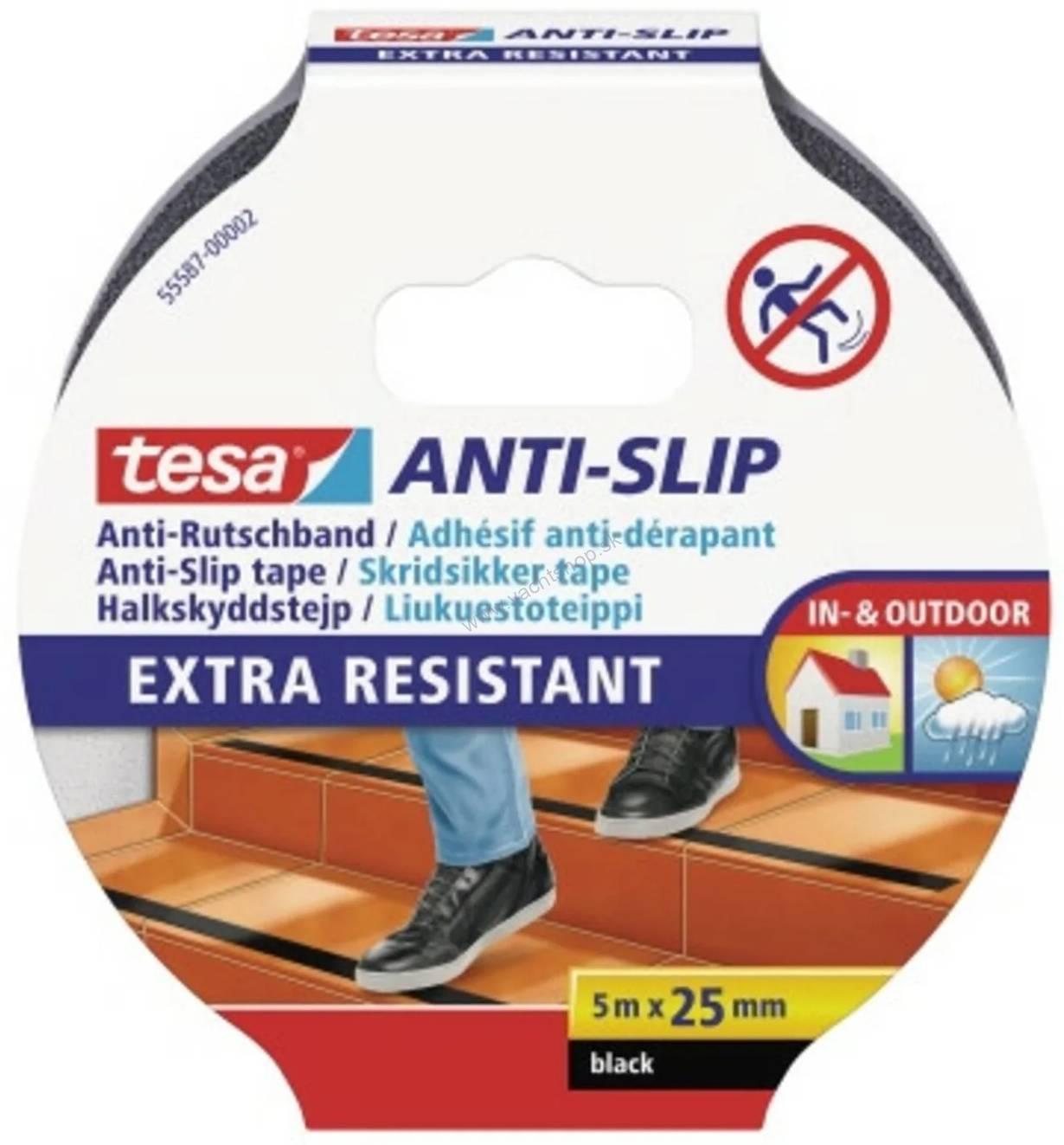 TESA ANTI-SLIP protišmyková páska na schody čierna 25 mm, 5 m