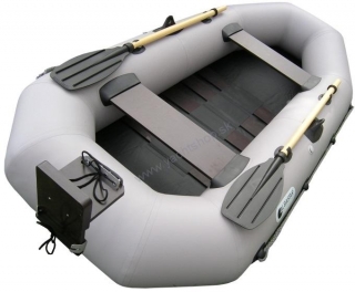 Sportex DELTA 240 Nafukovací čln s lamelovou podlahou s držiakom motora šedý
