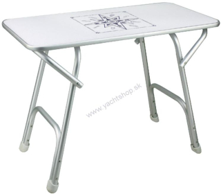OSCULATI Obdĺžnikový skladací palubný stôl s podstavcom 88 x 60 cm