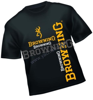 BROWNING Rybárske tričko čierne XS