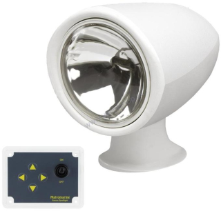 SEARCH LIGHT PRO Vyhľadávací reflektor s káblovým diaľkovým ovládaním biely 24 V
