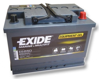 EXIDE gélová štartovacia batéria ES650, 12 V, 56 Ah, 410 A