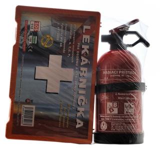 VÍTKOVICE HTB Práškový hasiaci prístroj 1 kg + Lekárnička prvej pomoci - set