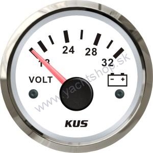 KUS Voltmeter 18-32 V biely 52 mm