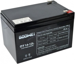 GOOWEI Trakčná AGM batéria OTL14-12, 14 Ah, 12 V