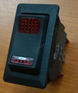 CH Kolískový prepínač Cole Type s 2 x pilotným svetlom