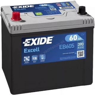EXIDE EXCELL 60AH, 12V, EB605