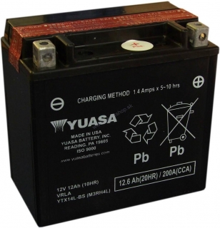 YUASA Motobatéria (originál) YTX14L-BS, 12V, 12Ah, 200A