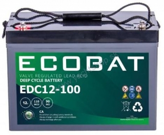 ECOBAT EDC12-100 AGM Batéria Deep Cycle 110 Ah, 12 V