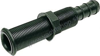 OSCULATI Vypúšťací otvor s hadicovým výstupom nylonový čierny 22,7 mm / 150 mm