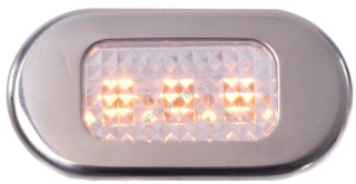 OSCULATI Stropné svetlo z polykarbonátu 3 žlté LED diódy