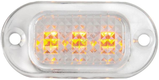 OSCULATI Stropné svetlo z polykarbonátu 3 žlté LED diódy bez kovového krúžku