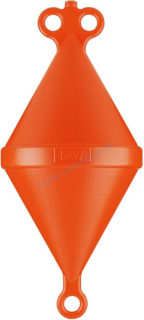 CANSB Špicatá bója z plastu s tromi otvormi 9 liter oranžová