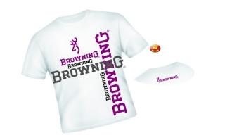 Rybárske tričko Browning biele XL